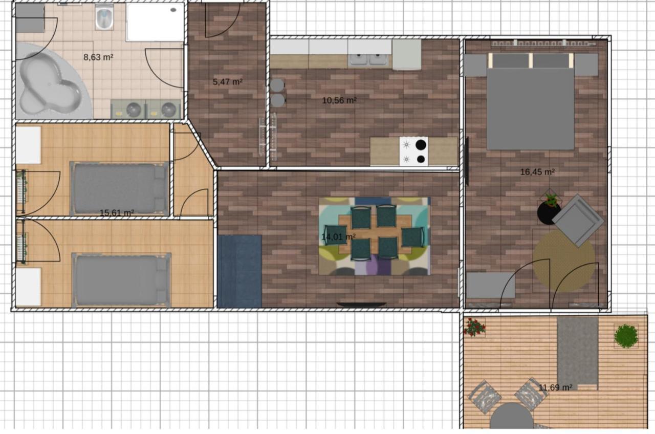 Apartment Humboldt 3 Schlafzimmer,Wifi, Netflix Parken, Terrasse, Klimatisiert, Naehe Zentrum Jena Eksteriør billede